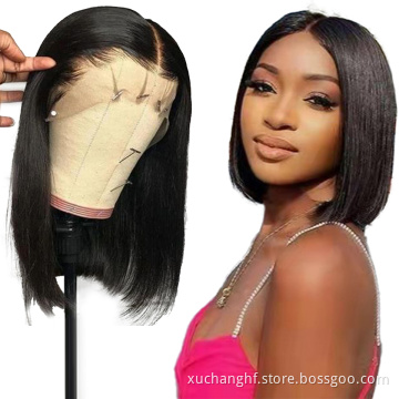 13x4 Lace Frontal 8inch-16inch Brazilian Human Hair 4x4 Closure Short Wig,Wholesale Price Short Bob Wigs For Black Women